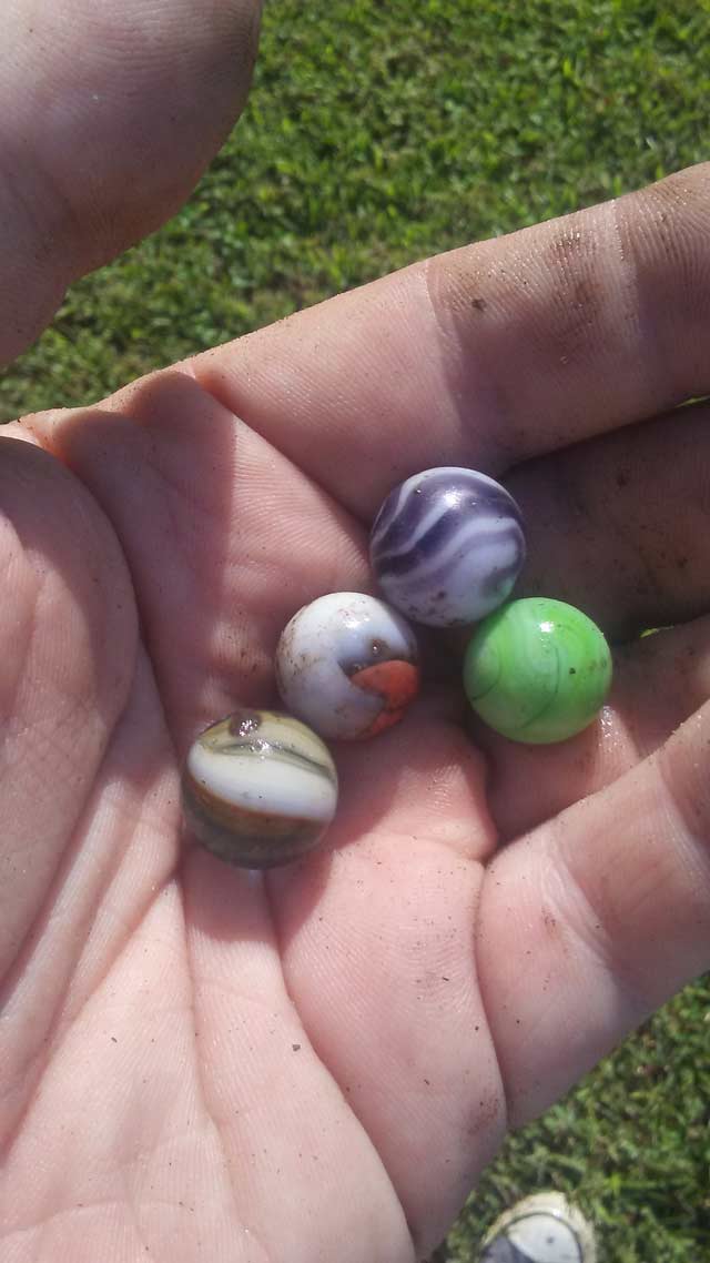 found some marbles in my firepit