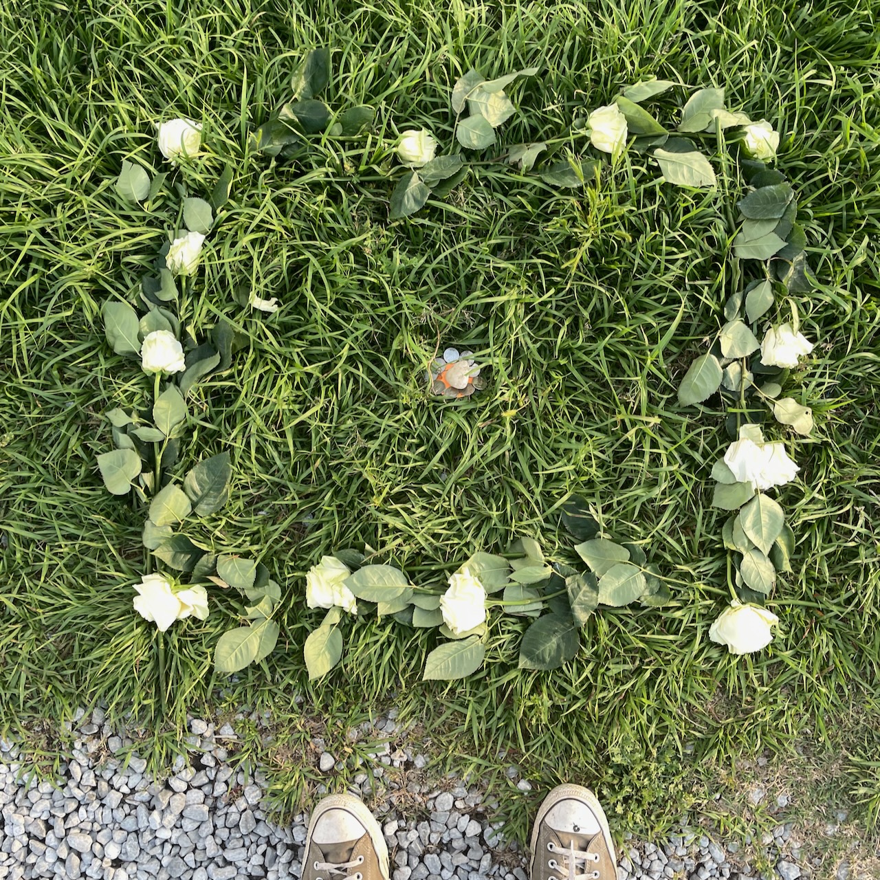 someone's offering on the levee