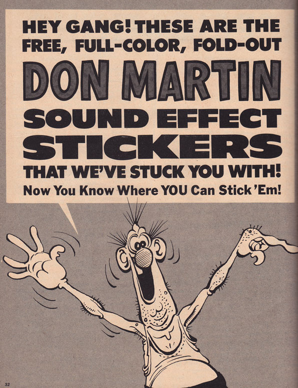 Intro page from Don Martin Sound effects stickers