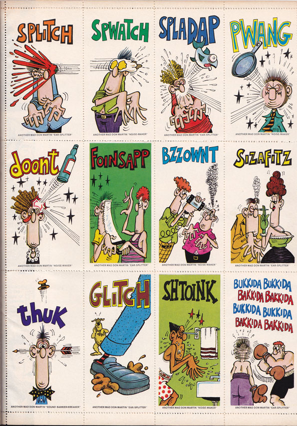 Don Martin Sound effects stickers