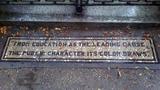 Took a picture of a mosaic on the ground in the Garden District.